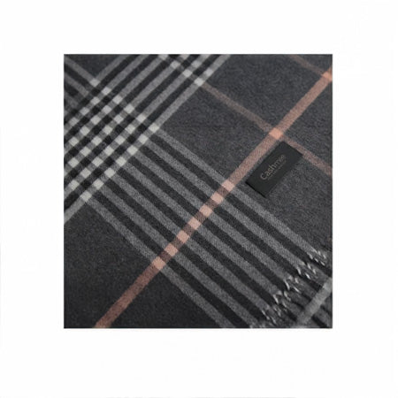 Cashmee|カシミヤ100% 大判ストール チェック柄 nouvelle lune スレートアリスンチェッカー