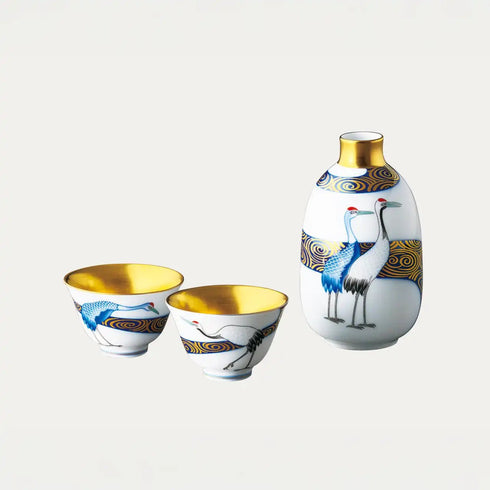 香蘭社(光琳鶴)半酒器