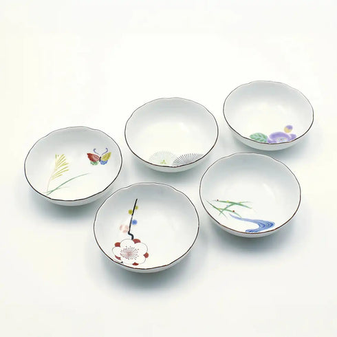 香蘭社【はんなり】小鉢5個セット(径14cm)