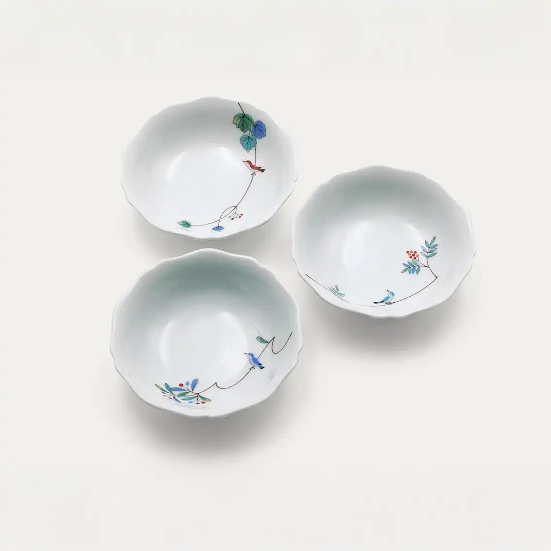 香蘭社【小鳥の詩】三つ組小鉢（径11.5cm） – 高級ナビ オンラインストア