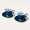 香蘭社【 サムシングブルー】ペアコーヒーカップ&ソーサー