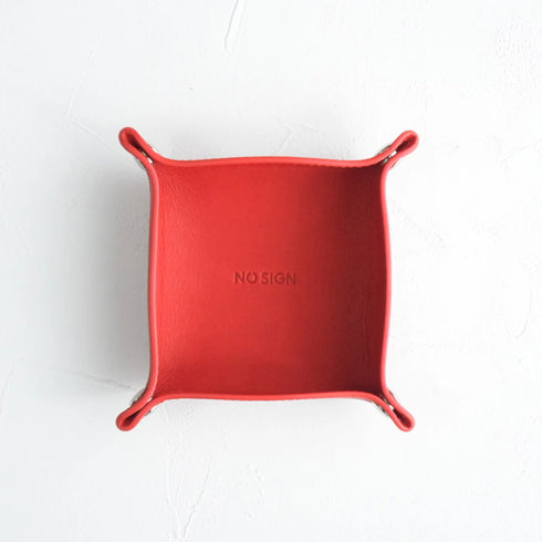 NO SIGN|レザートレー Small レッド