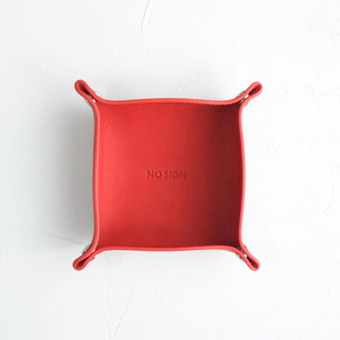NO SIGN|レザートレー Small レッド