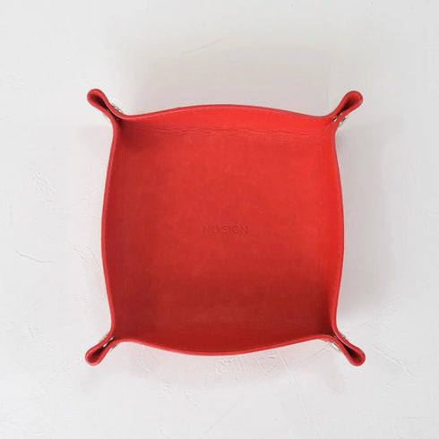 NO SIGN|レザートレー Large レッド