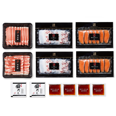 健美の里|北海道 たこ&時知らず&知床ポークしゃぶしゃぶセット【送料込み】