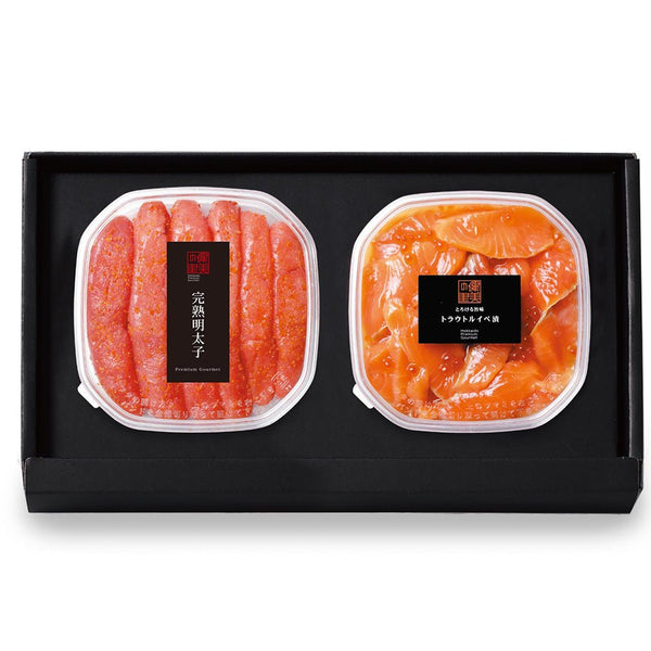 健美の里|完熟明太子&トラウトサーモンルイベ漬【送料込み】