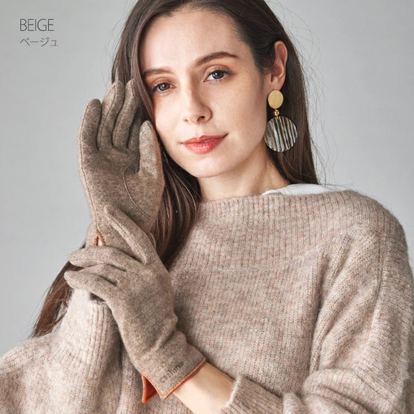 Cashmee｜カシミヤ 100% エレガントグローブ BEIGE