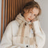 matti totti／マッティトッティ｜【ギフトBOX入り】カシミヤ 100% マフラー チェック柄  レディース 180cm×30cm 「アイボリーベージュ」