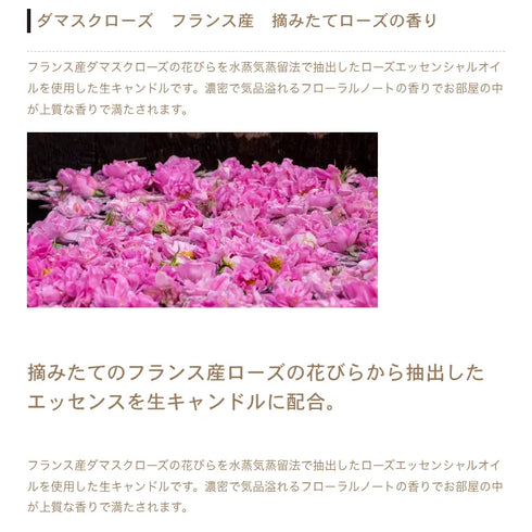 Nama candle｜「ダマスクローズ Damask rose」8点ギフトセット