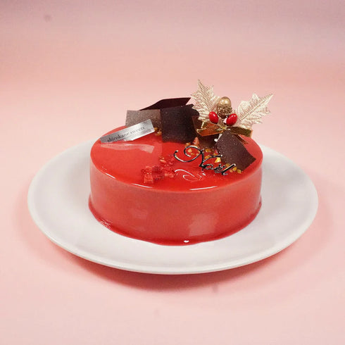 shirokane sweets TOKYO｜X'mas)shirokane sweets TOKYO 情熱の赤と酸味を楽しむ白金プレミアムミロワール（フランボワーズ）　クリスマス　5号