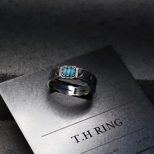 HENU｜T.H RING｜Turquoise × Silver Ring x thread