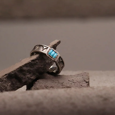 HENU｜T.H RING｜Turquoise × Silver Ring x thread