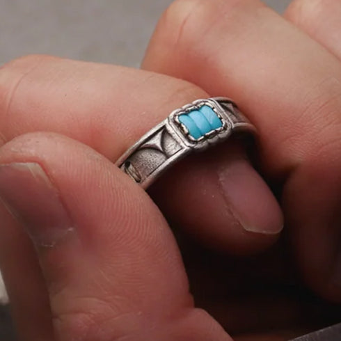 HENU｜T.H RING｜Turquoise × Silver Ring x thread