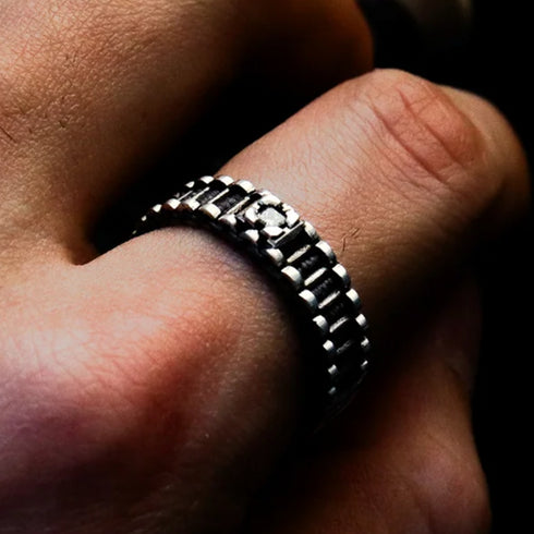 HENU｜Diamond & Silver Stitch Ring