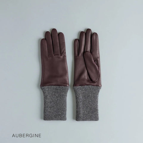 KURODA｜No.BR14801L4【WOMEN】 Italian Sheep Cuffs 19cm Aubergine