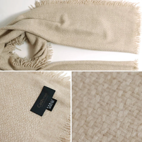 Cashmee｜四方房カシミヤストール ベージュ