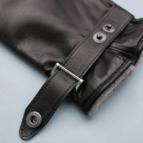 KURODA｜No.BR14201M4 【MEN】 Italian Sheep Belted- Touch Panel 24cm Black