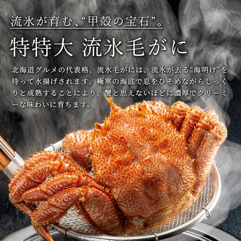 健美の里｜特特大　流氷毛がに【送料込み】
