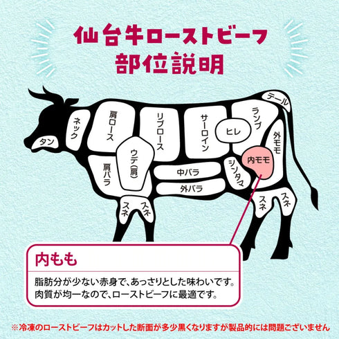 さとう精肉店仙台牛スライス｜最高級　仙台牛　ローストビーフ　スライス　600ｇ　3～4人前