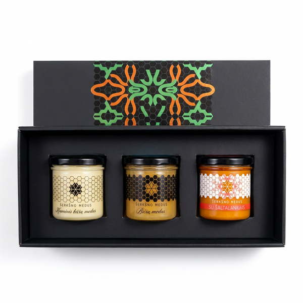 Honey & Honey｜生はちみつギフト3点セット ボックス入り（はちみつ、サジー）