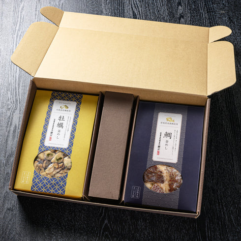 廣島料理専門酔心／釜めしの素セット【鯛・牡蠣】化粧箱・包装付き