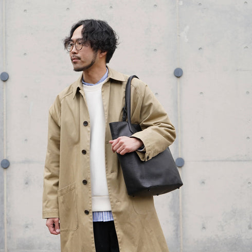 フェティア｜シュリンクレザー　縦型トートバッグ F23-101 【入荷は12/11以降】