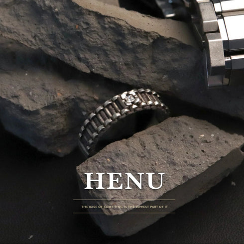 HENU｜Diamond & Silver Stitch Ring