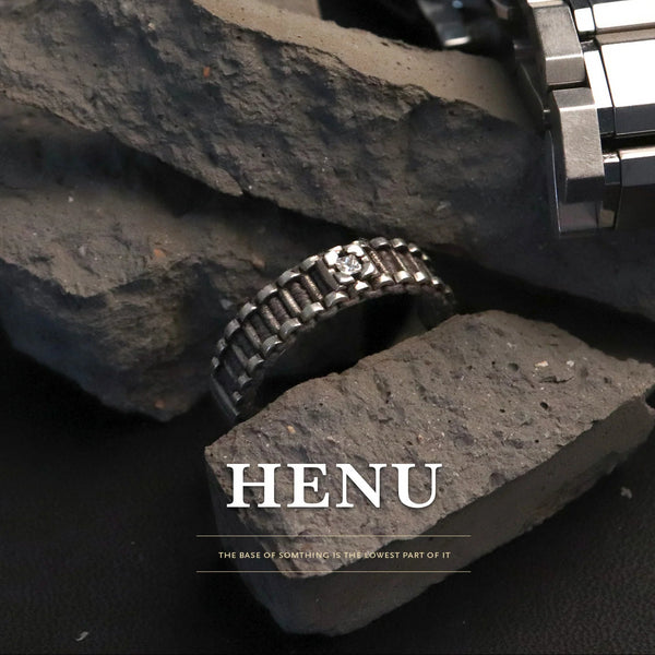 HENU｜Diamond & Silver Stitch Ring