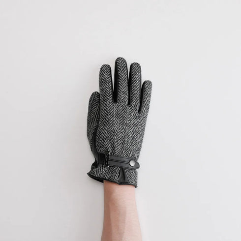 KURODA｜No.OB10201M8【MEN】 Harris Tweed グローブ /タッチパネル対応 BR
