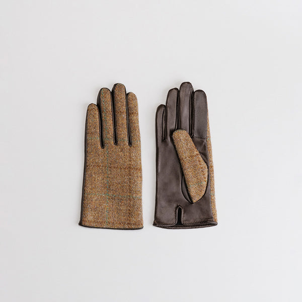 KURODA｜No.WV10001L7【WOMEN】Harris Tweed グローブ / スクワラン加工  / 抗菌機能 / タッチパネル対応 OR