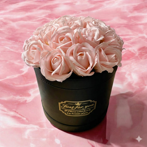 SAVON ROSE｜ピーチピンク F(20本） サヴォンローズ レザーフラワーボックス