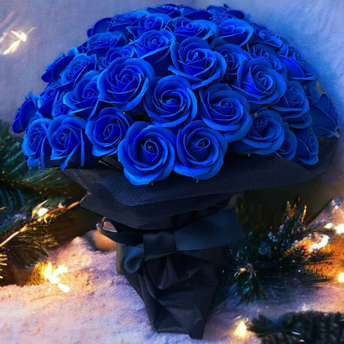 SAVON ROSE｜ロイヤルブルー L(100本) サヴォンローズ 花束