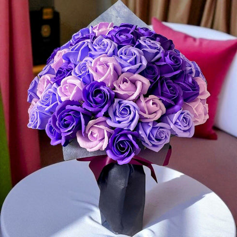 SAVON ROSE｜パープルミックス L(100本) サヴォンローズ 花束
