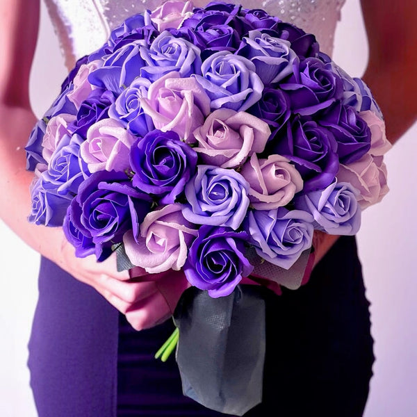 SAVON ROSE｜パープルミックス L(100本) サヴォンローズ 花束
