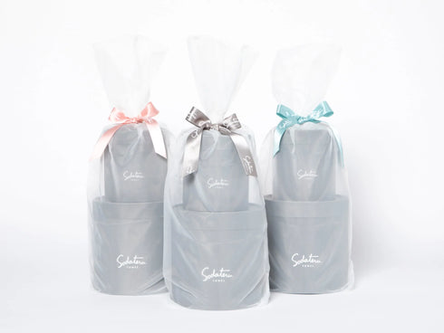 育てるタオル｜feel バスタオル+フェイスタオル ホワイトラッピングセット