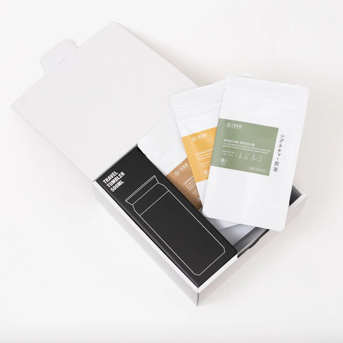 ISSO TEA｜ISSO始め茶 & トラベルタンブラー ギフトボックス［リーフ］