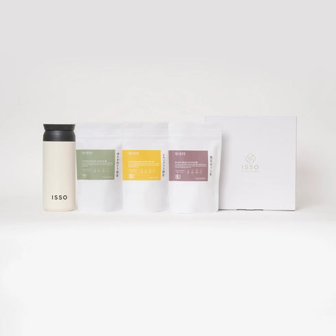 ISSO TEA｜ISSO巡る茶 & トラベルタンブラー ギフトボックス［リーフ］