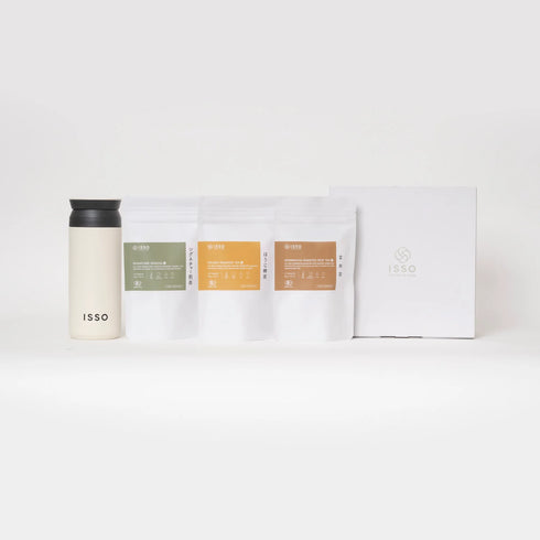 ISSO TEA｜ISSO始め茶 & ISSOトラベルタンブラー ギフトボックス［ティーバッグ］