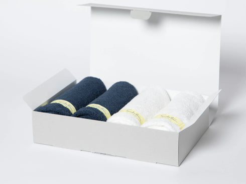 育てるタオル｜yellow ribbon middy(フェイスタオル) 4枚セット