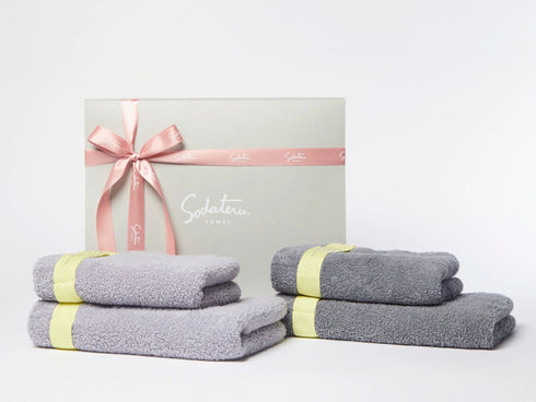 育てるタオル｜yellow ribbon middy2＋body2(フェイスタオル+スポーツタオル)