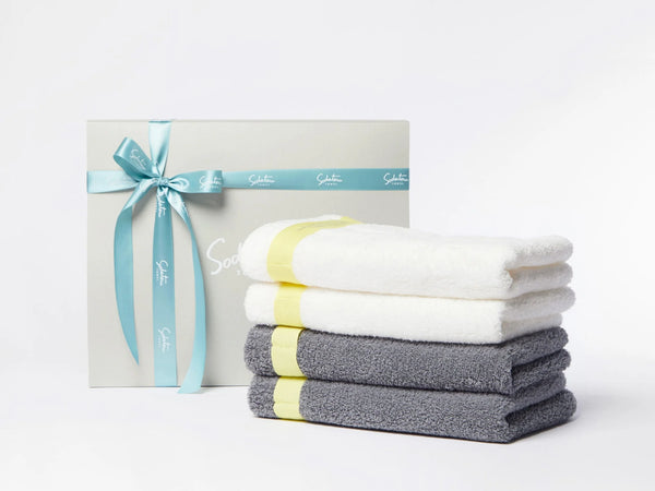 育てるタオル｜yellow ribbon body(スポーツタオル) 4枚セット